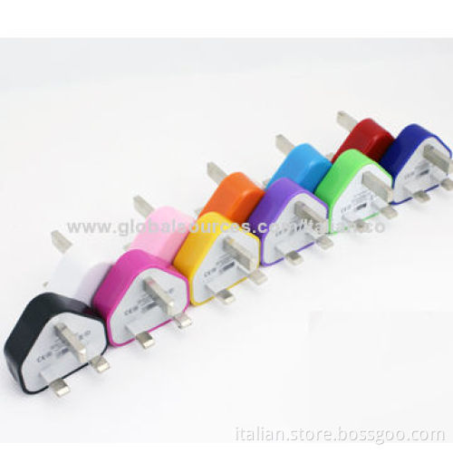 Colorful UK Plug Wall Chargers for iPhone, OEM/OEM Orders Available